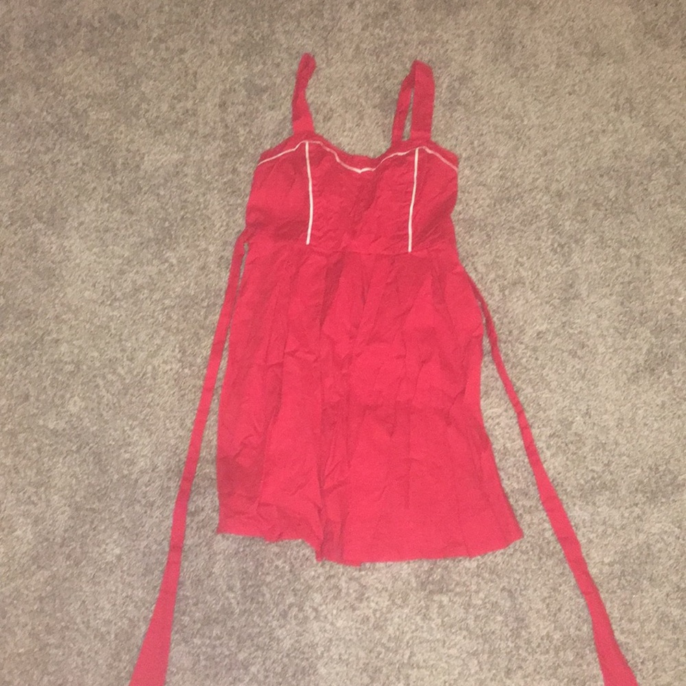 red and white dress